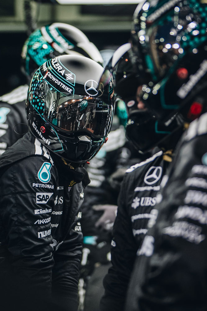 Meccanici Mercedes di Formula 1.